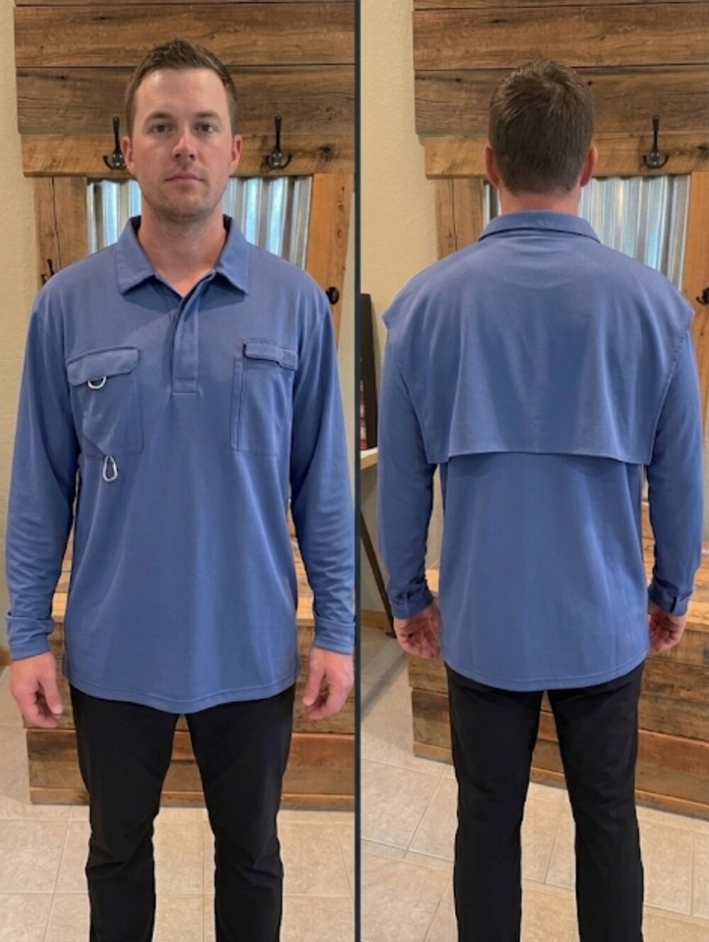 Long Sleeve Polo Fishing/tech Shirt XL Gander Mountain